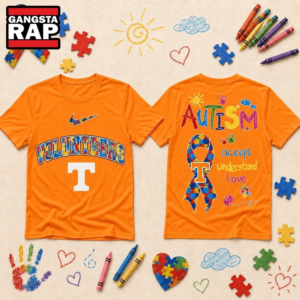 Tennessee Volunteers NCAA Autism Awareness Puzzle Ribbon T Shirt , NCAA 3D Shirt Tennessee Volunteers Ncaa Autism Awareness Puzzle Ribbon T Shirt