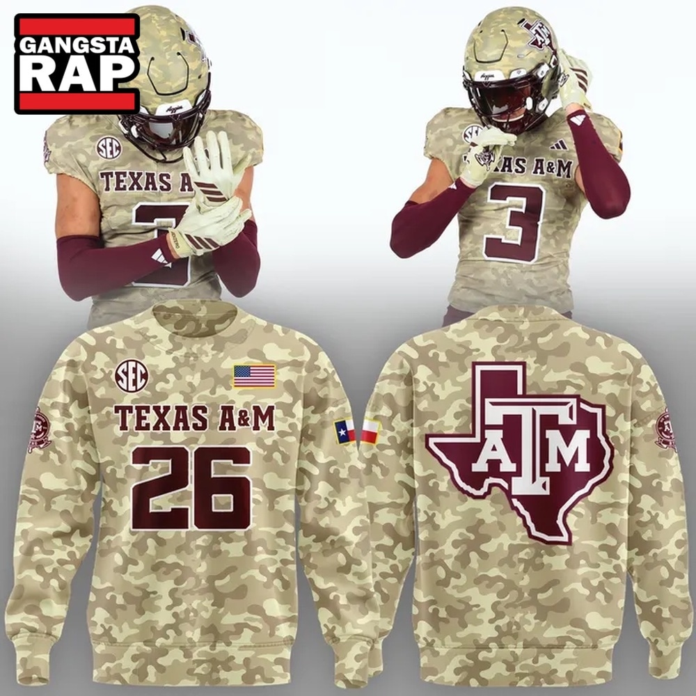 Texas A&M Aggies 2026 Honor & Support Camo Limited Edition Sweatshirt , Trending Design Shirt Texas A&M Aggies 2026 Honor & Support Camo Limited Edition Sweatshirt , Trending Design Shirt