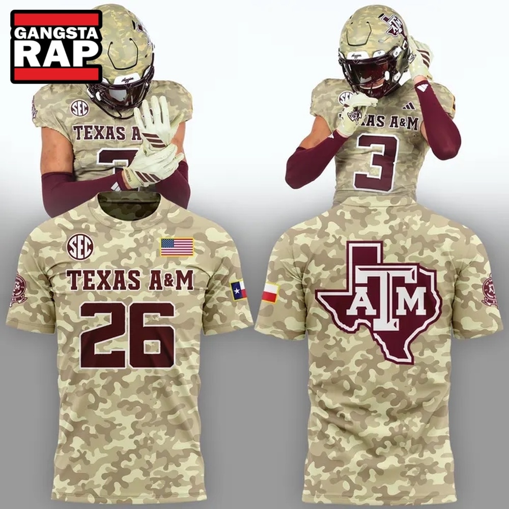 Texas A&M Aggies 2026 Honor & Support Camo T Shirt , Trending Design Shirt Texas A&M Aggies 2026 Honor & Support Camo T Shirt , Trending Design Shirt