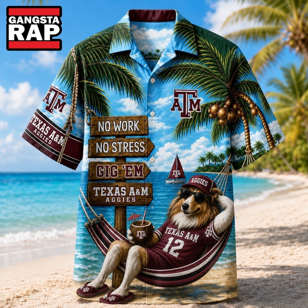 Texas A&M Aggies NCAA No Work No Stress Hawaiian Shirt , Trending NCAA Hawaiian Texas A&M Aggies NCAA No Work No Stress Hawaiian Shirt , Trending NCAA Hawaiian