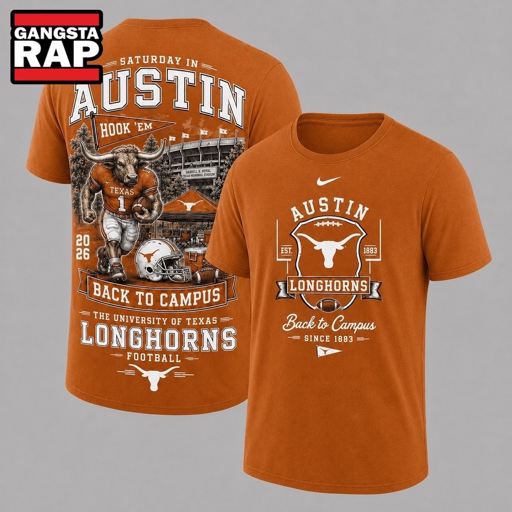 Texas Longhorns 2026 NCAA Back To Campus 3D Shirt , NCAA 3D Shirt Texas Longhorns 2026 Ncaa Back TO Campus 3D Shirt