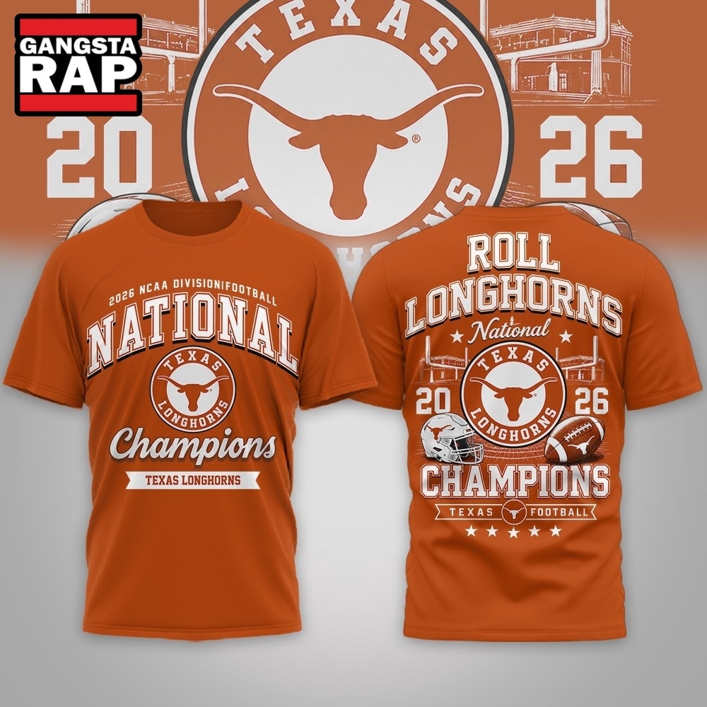 Texas Longhorns NCAA Road to Glory 2026 Football Champions 3D Shirt , NCAA 3D Shirt Texas Longhorns Ncaa Road TO Glory 2026 Football Champions 3D Shirt