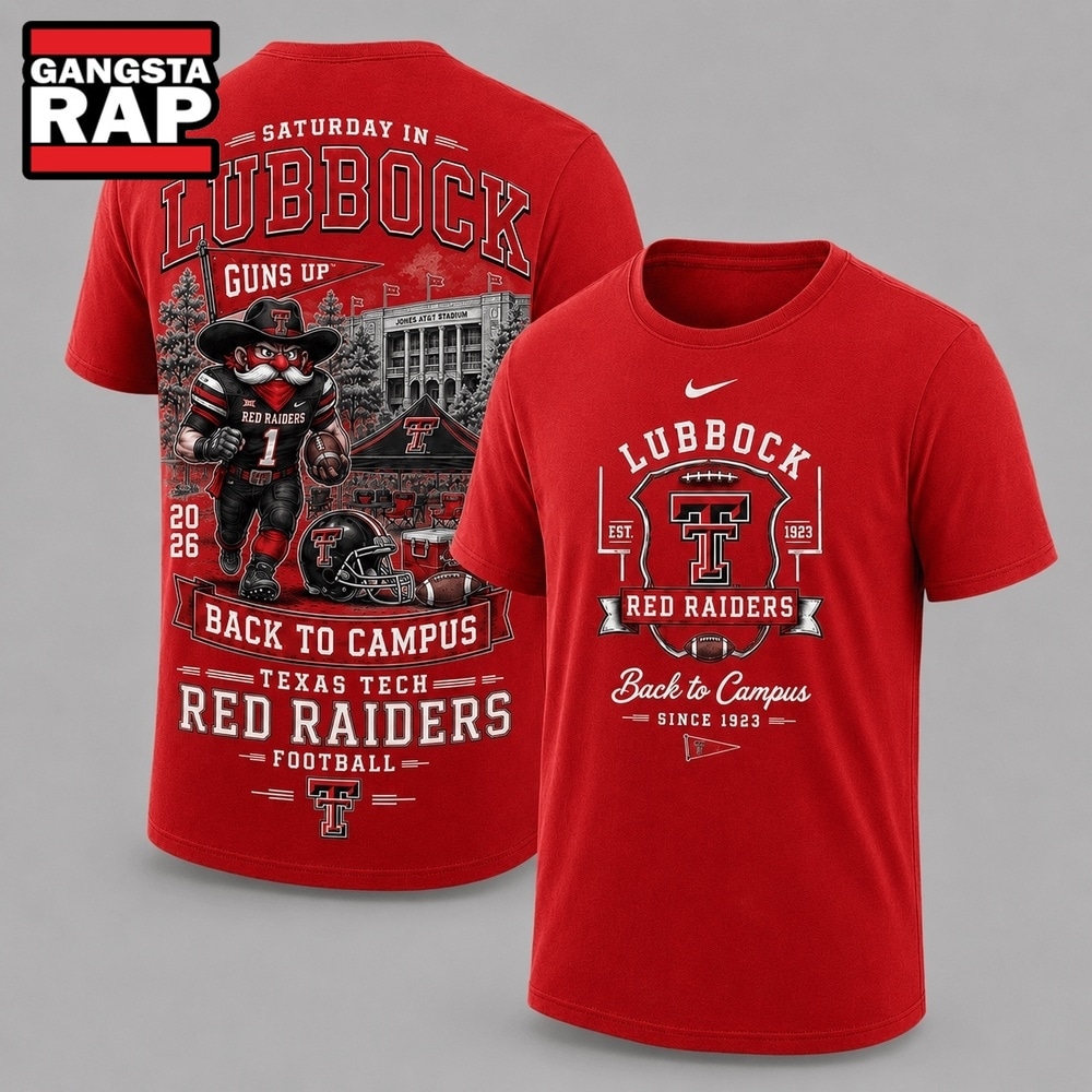 Texas Tech Red Raiders 2026 NCAA Back To Campus 3D Shirt , NCAA 3D Shirt Texas Tech Red Raiders 2026 Ncaa Back TO Campus 3D Shirt