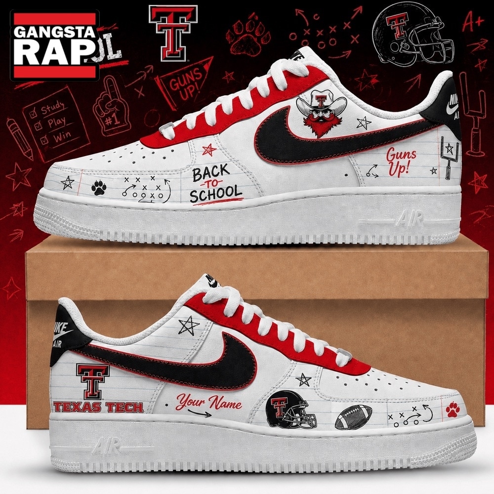 Texas Tech Red Raiders 2026 NCAA Football Back To School Air Force 1 Shoes Sneakers , NCAA Air Force 1 Shoes Texas Tech Red Raiders 2026 NCAA Football Back To School Air Force 1 Shoes Sneakers , NCAA Air Force 1 Shoes