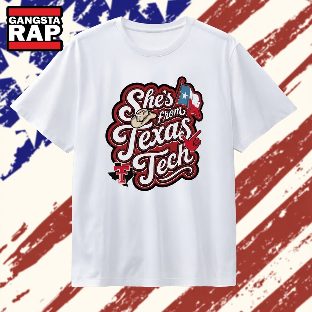 Texas Tech Red Raiders she’s from cowboy hat flag T Shirt , Vintage Trending Shirt Texas Tech Red Raiders She S From Cowboy Hat Flag T Shirt