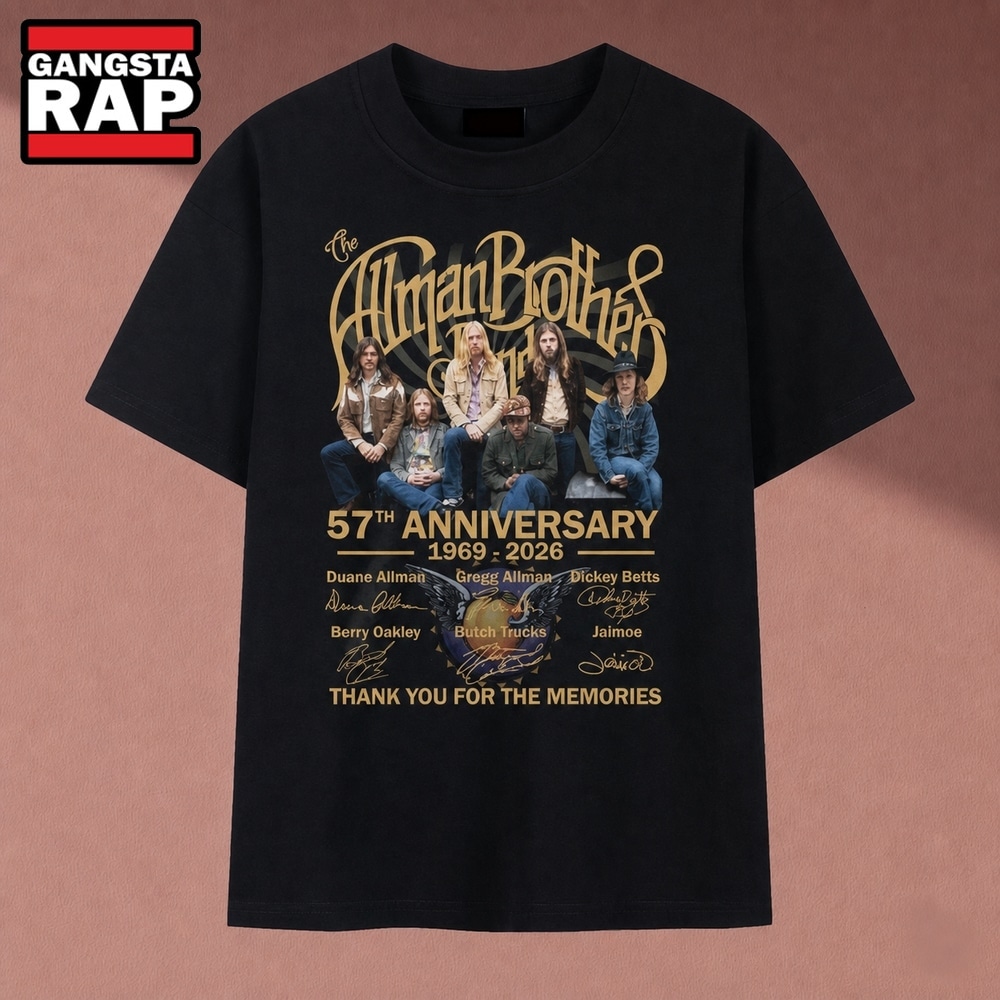 The Allman Brothers Band 57th Anniversary 1969 2026 T Shirt, Music 2D Shirt The Allman Brothers Band 57th Anniversary 1969 2026 T Shirt