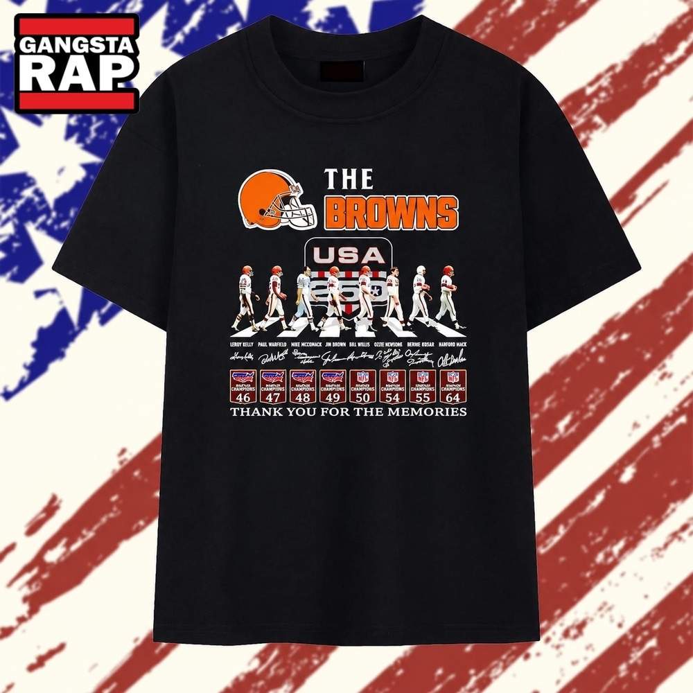 The Cleveland Browns Legends Leroy Kelly Jim Brown and Team Signature T Shirt , Trending 2D Shirt The Cleveland Browns Legends Leroy Kelly Jim Brown and Team Signature T Shirt , Trending 2D Shirt