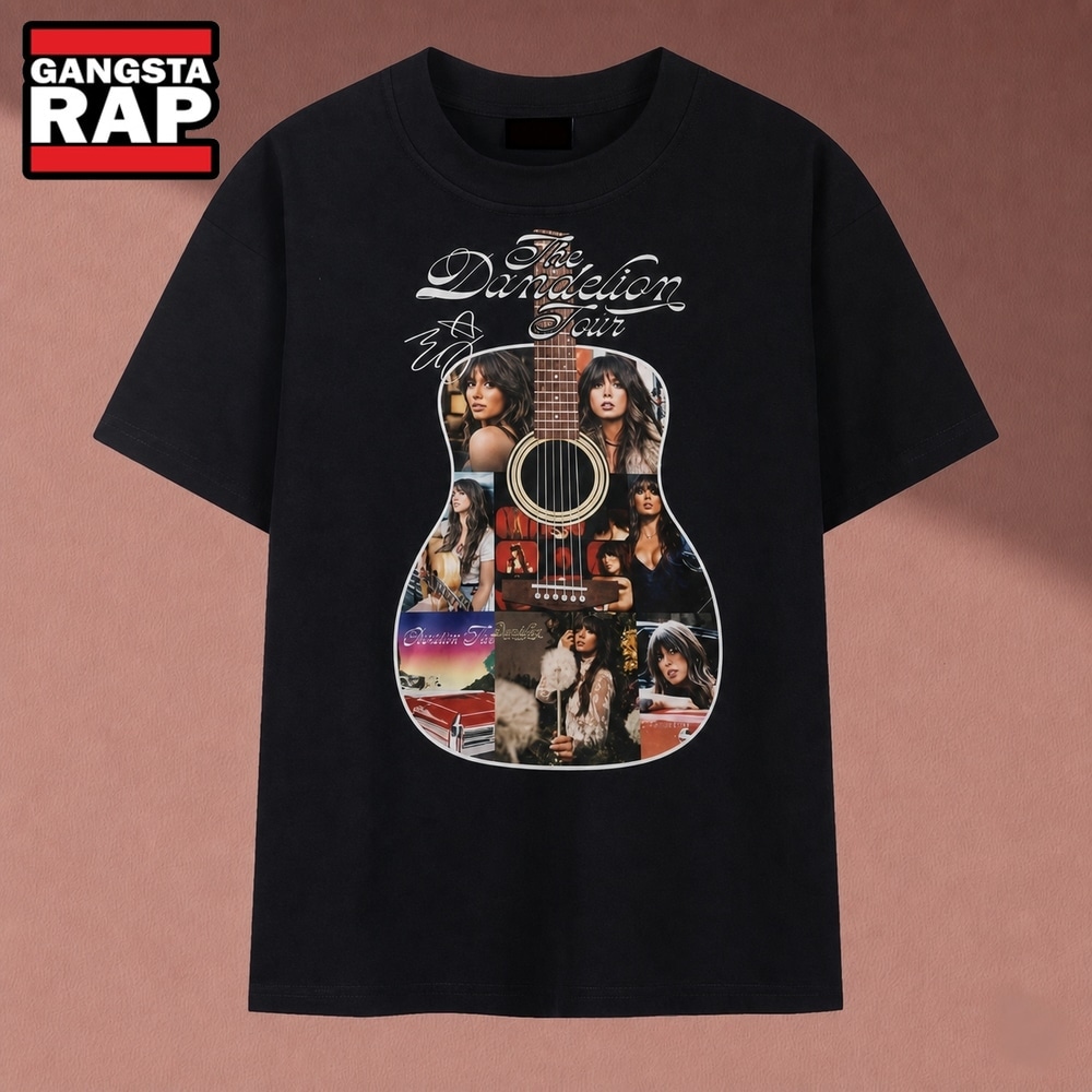 The Dandelion Tour Acoustic Guitar Photo Collage Graphic T Shirt, Music 2D Shirt The Dandelion Tour Acoustic Guitar Photo Collage Graphic T Shirt, Music 2D Shirt