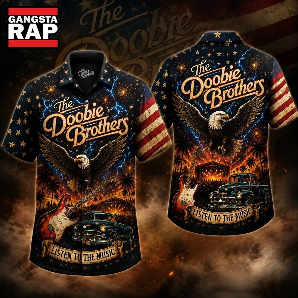 The Doobie Brothers American Eagle Hawaiian Shirt , Music Hawaiian Shirt The Doobie Brothers American Eagle Hawaiian Shirt , Music Hawaiian Shirt