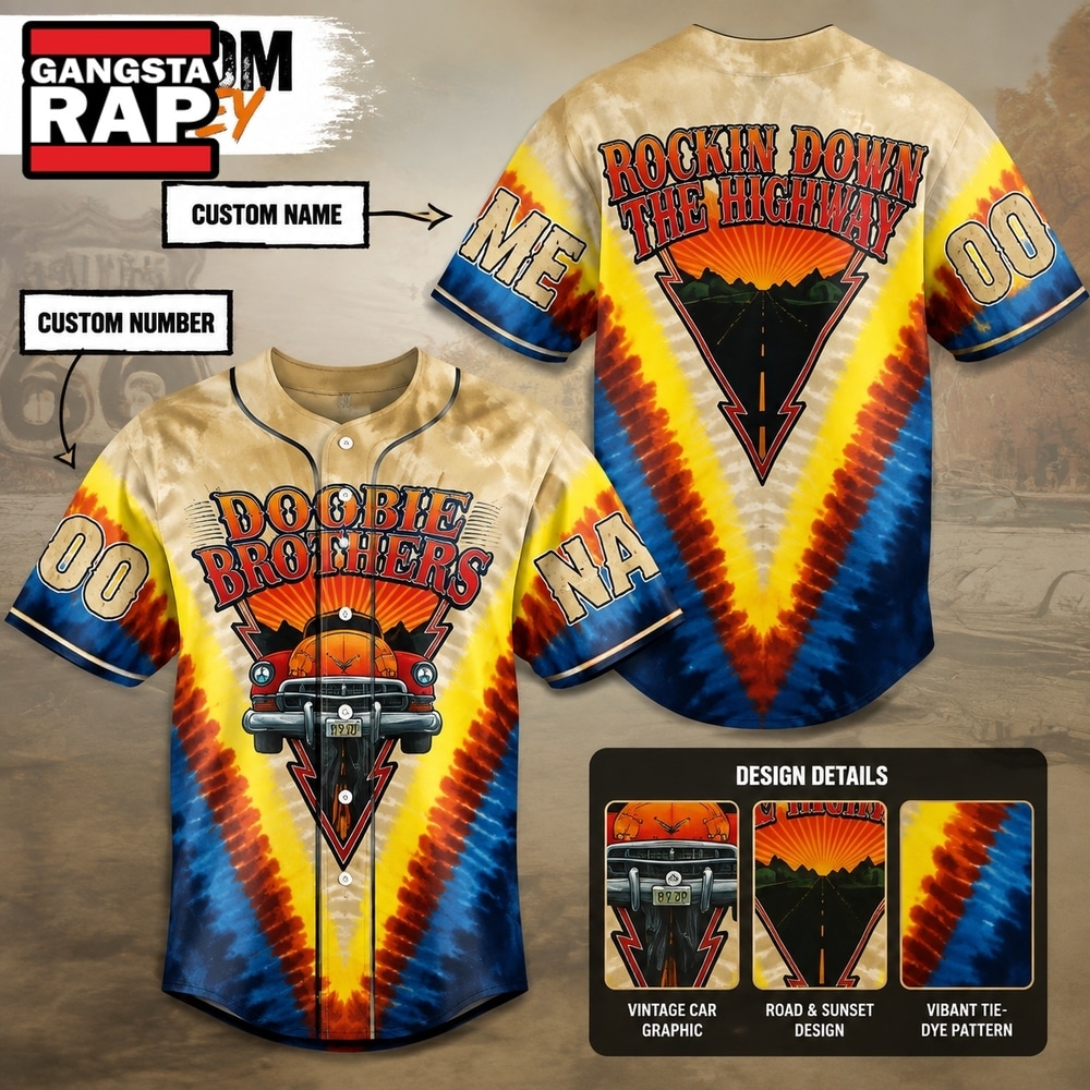 The Doobie Brothers Baseball Jersey , Trending Music Jersey The Doobie Brothers Baseball Jersey
