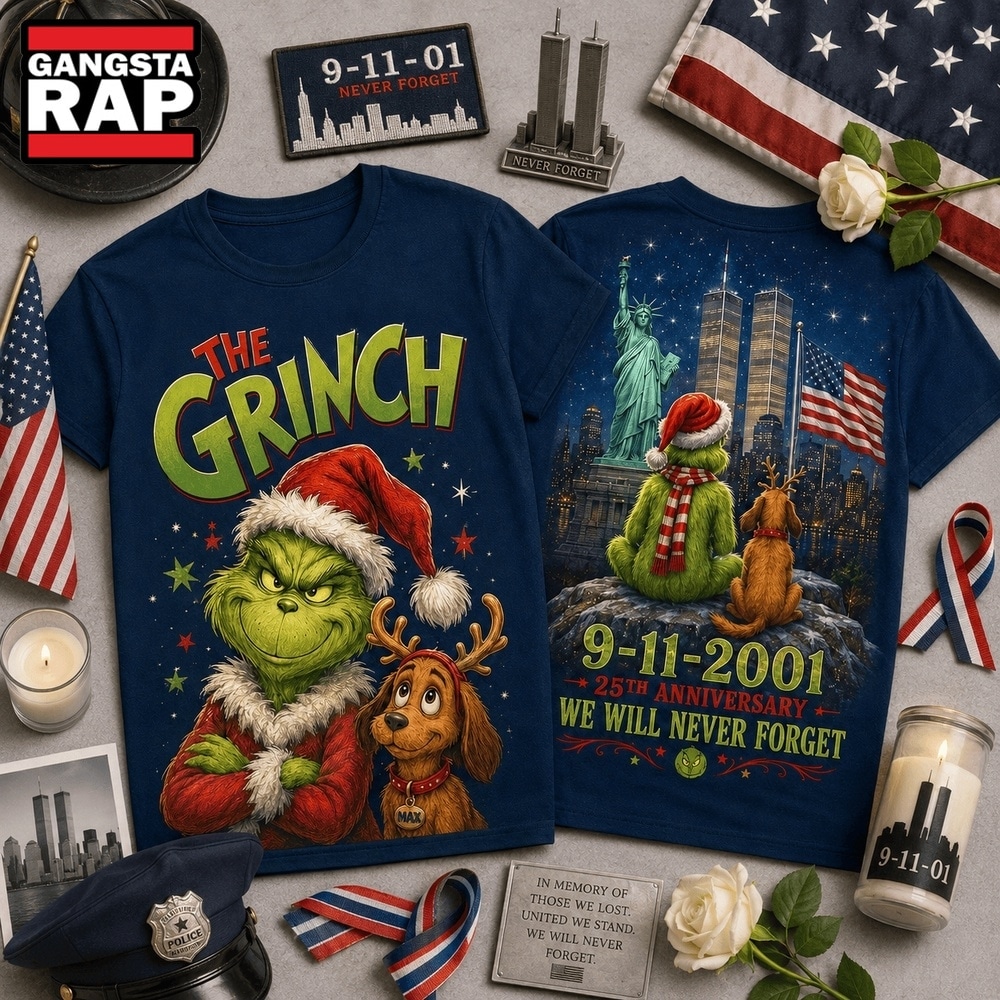 The Grinch 911 Memorial 25th Anniversary 3D Shirt , Trending 3D Music Shirt The Grinch 911 Memorial 25th Anniversary 3D Shirt , Trending 3D Music Shirt