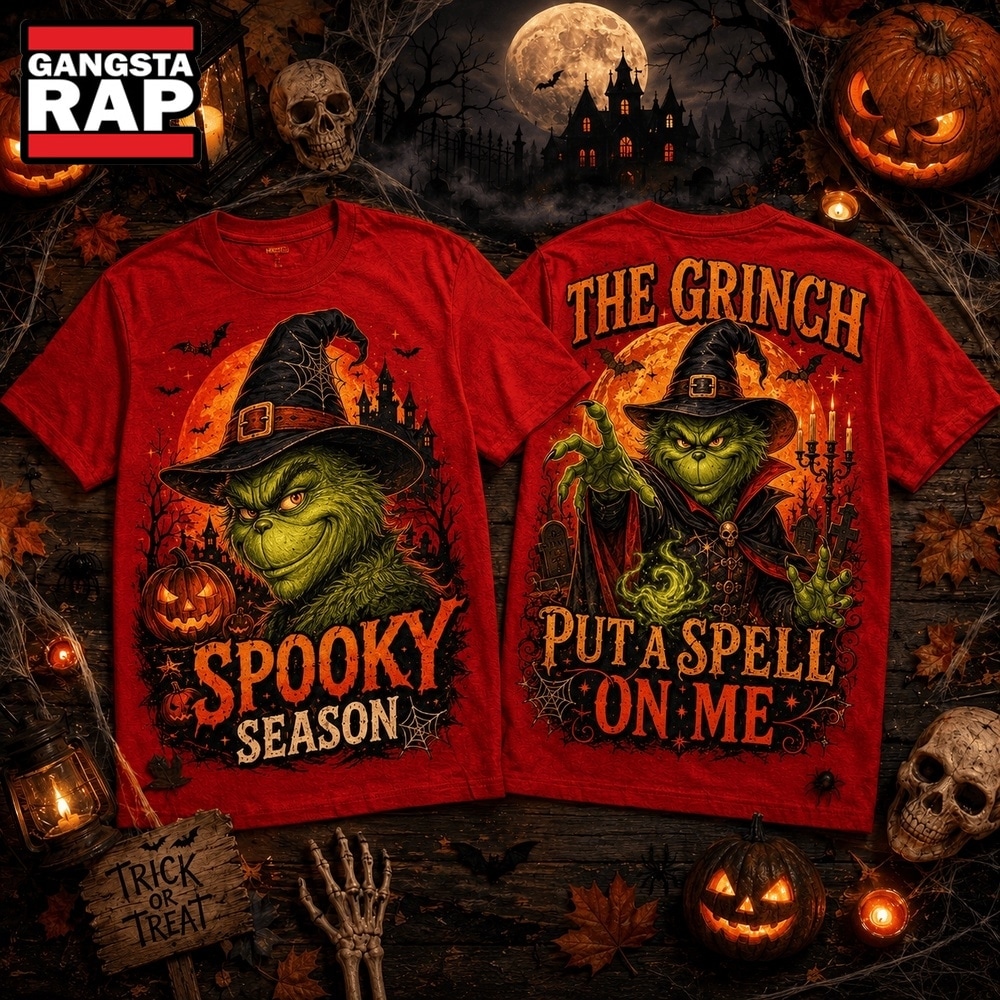 The Grinch Witch Hat Orange Moon Halloween Spooky Season 3D Shirt , Music Trending 3D Shirt The Grinch Witch Hat Orange Moon Halloween Spooky Season 3D Shirt , Music Trending 3D Shirt