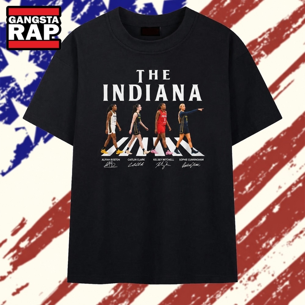 The Indiana WNBA Stars Abbey Road Signatures 2026 T Shirt , Vintage Trending Shirt The Indiana Wnba Stars Abbey Road Signatures 2026 T Shirt