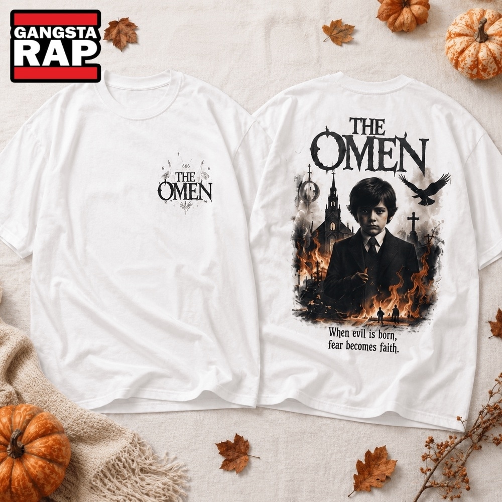 The Omen Halloween Horror Vintage Two Sided Movie Graphic 2026 3D Shirt
