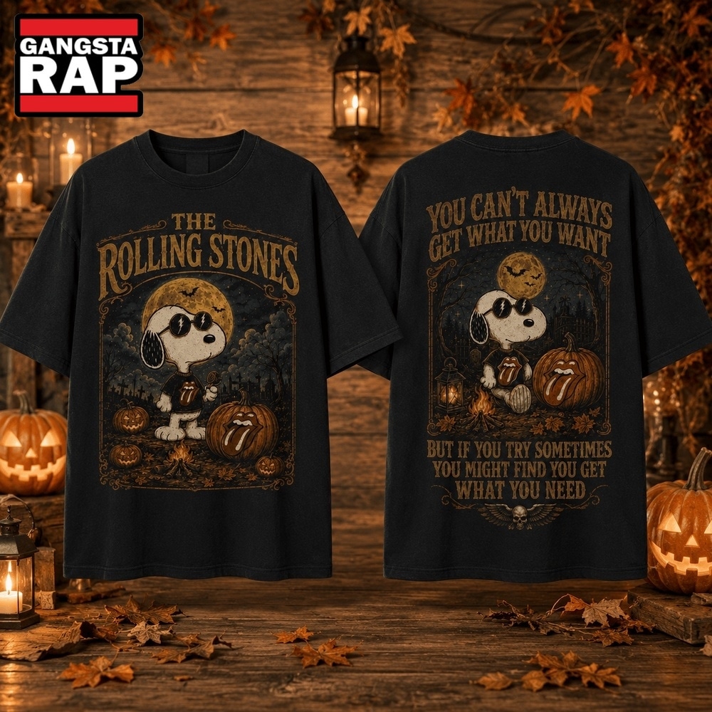 The Rolling Stones x Snoopy Halloween You Can’t Always Get What You Want 3D Shirt , Music Trending 3D Shirt The Rolling Stones X Snoopy Halloween You Can T Always Get What You Want 3D Shirt
