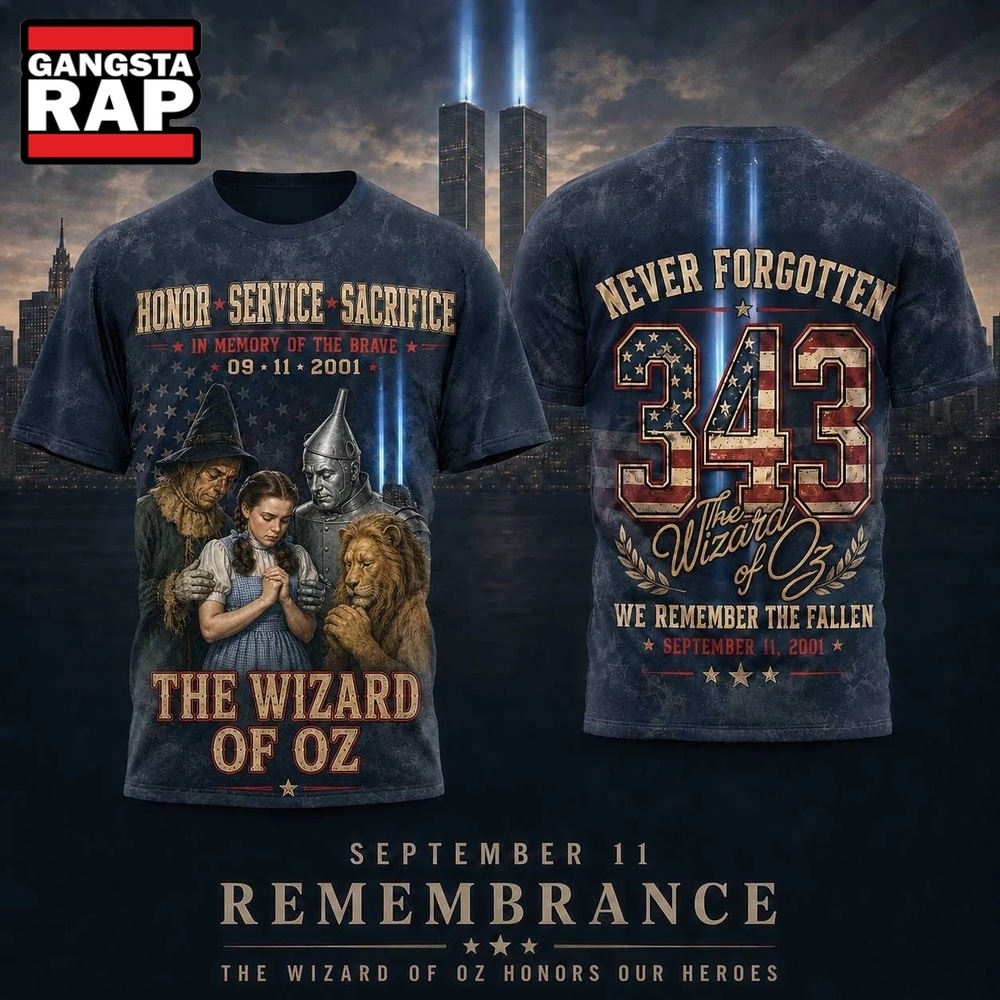 The Wizard of Oz 911 Tribute Twin Towers 343 3D Shirt, Trending 3D Music Shirt The Wizard of Oz 911 Tribute Twin Towers 343 3D Shirt, Trending 3D Music Shirt