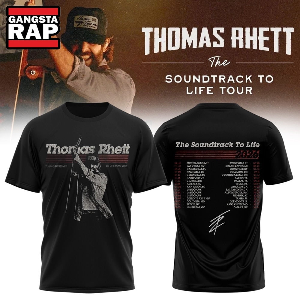 Thomas Rhett The Soundtrack to Life Tour 2026 Black T Shirt , Music Trend Shirt Thomas Rhett The Soundtrack to Life Tour 2026 Black T Shirt , Music Trend Shirt