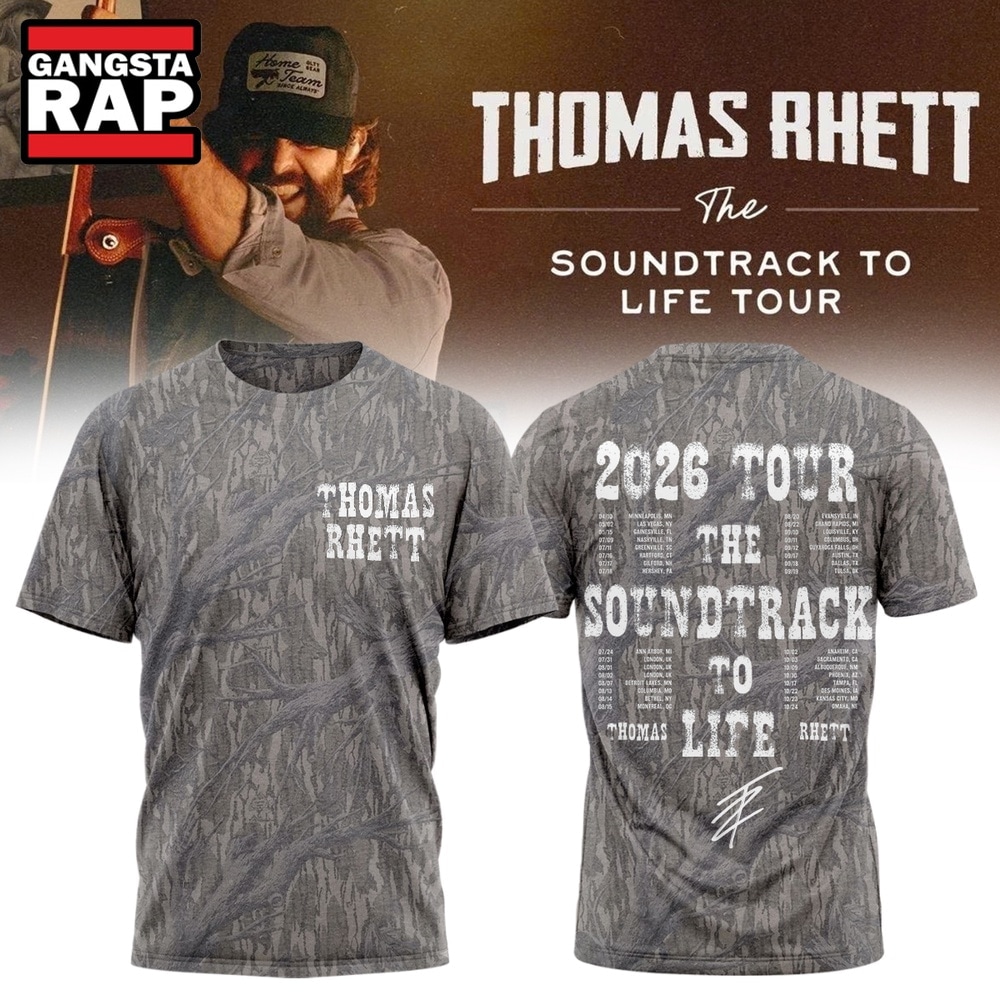 Thomas Rhett The Soundtrack to Life Tour 2026 Signed Camo 3D Shirt , Music Trend Shirt Thomas Rhett The Soundtrack to Life Tour 2026 Signed Camo 3D Shirt , Music Trend Shirt
