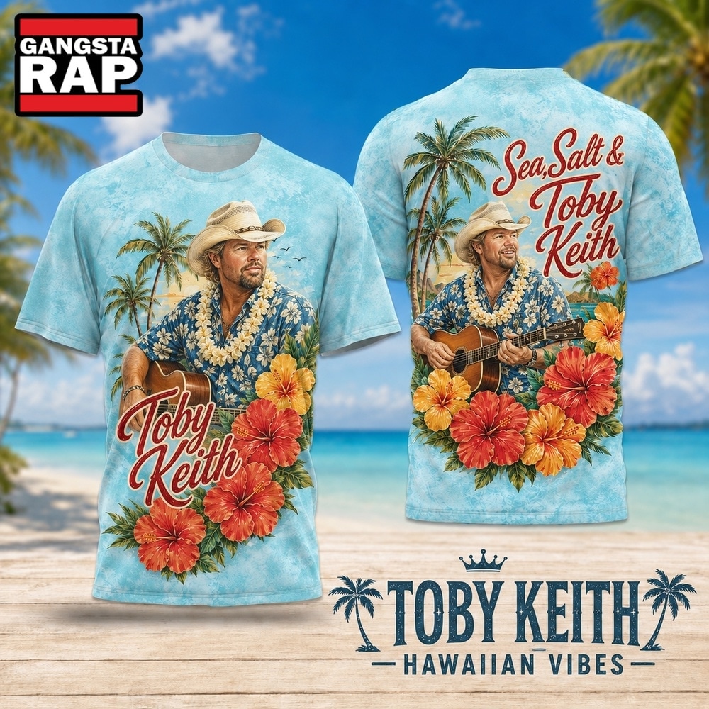 Toby Keith Hawaiian Floral Lei Guitar 2026 3D Shirt , Trending 3D Music Shirt Toby Keith Hawaiian Floral Lei Guitar 2026 3D Shirt