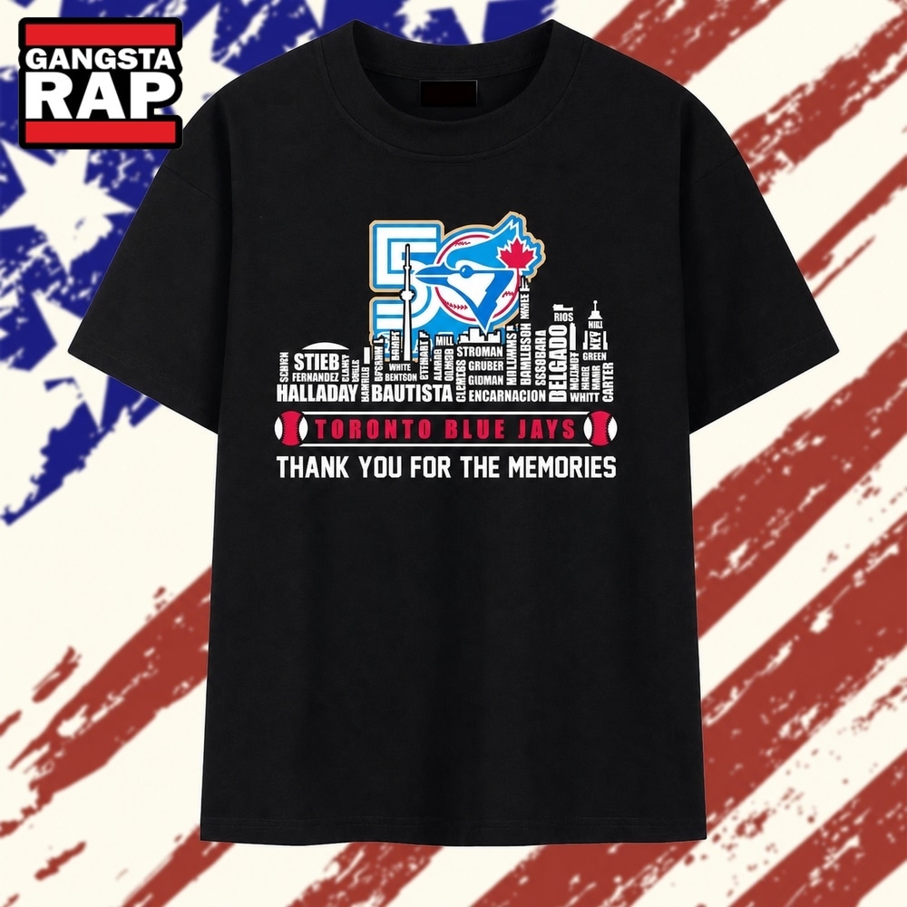 Toronto Blue Jays 50th anniversary thank you for the memories player roster T Shirt, Trending 2D Shirt Toronto Blue Jays 50th anniversary thank you for the memories player roster T Shirt, Trending 2D Shirt