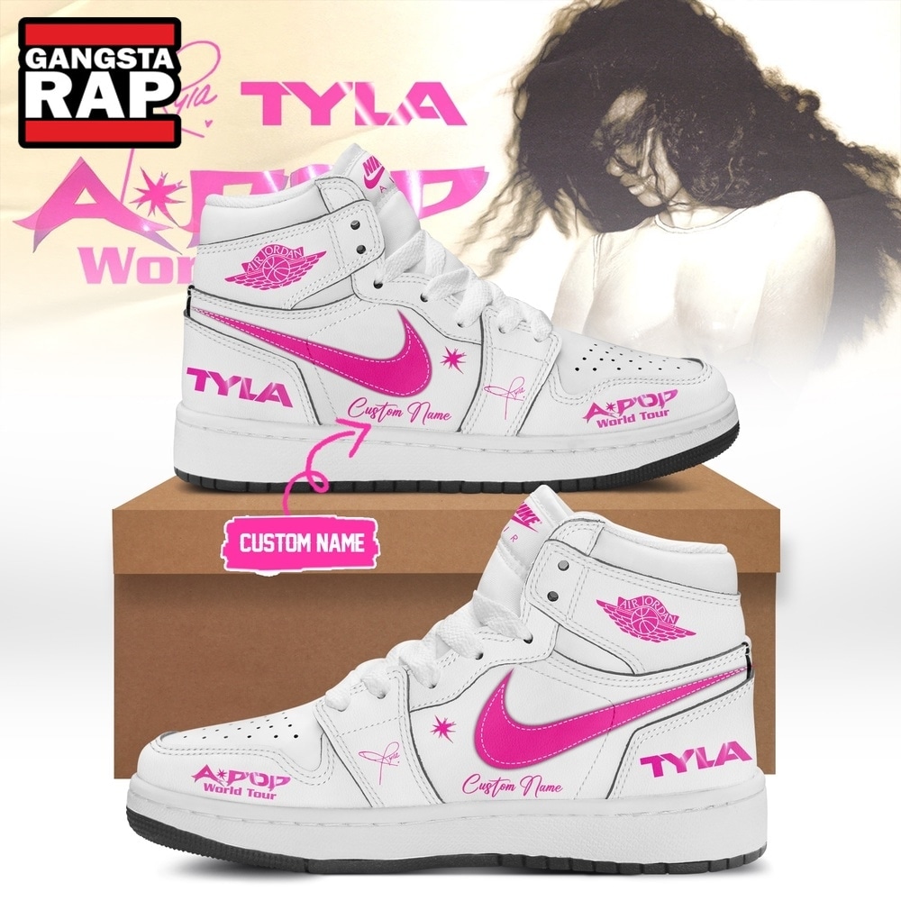 Tyla A POP World Tour Limited Edition Signature 2026 White Air Jordan 1 Shoes , Trending Music Shoes Tyla A POP World Tour Limited Edition Signature 2026 White Air Jordan 1 Shoes , Trending Music Shoes