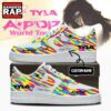 Tyla A POP World Tour Limited Edition Signature Air Force 1 Shoes , Music Trending Shoes Tyla A Pop World Tour Limited Edition Signature Air Force 1 Shoes