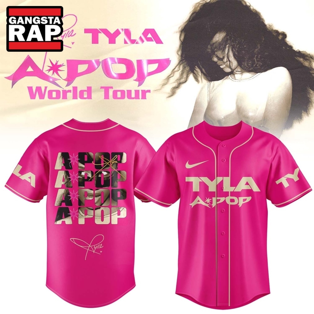 Tyla A POP World Tour Signature 2026 Baseball Jersey , Music Fans Jersey Shirt Tyla A POP World Tour Signature 2026 Baseball Jersey , Music Fans Jersey Shirt