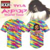 Tyla A POP World Tour Signature 2026 Chibi Design Baseball Jersey , Music Fans Jersey Shirt 2 Tyla A POP World Tour Signature 2026 Chibi Design Baseball Jersey , Music Fans Jersey Shirt Tyla A Pop World Tour Signature 2026 Chibi Design Baseball Jersey