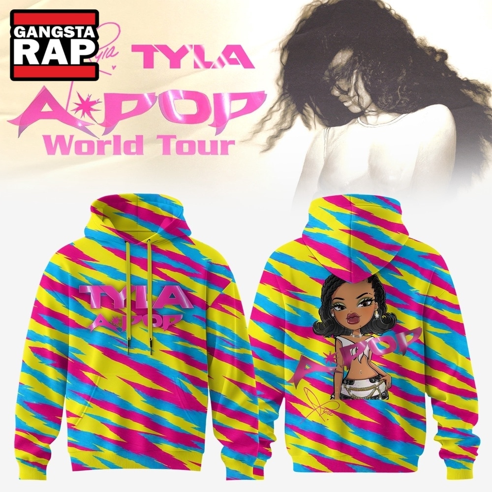Tyla A POP World Tour Signature 2026 Chibi Design Hoodie , Music Trending 3D Shirt Tyla A Pop World Tour Signature 2026 Chibi Design Hoodie