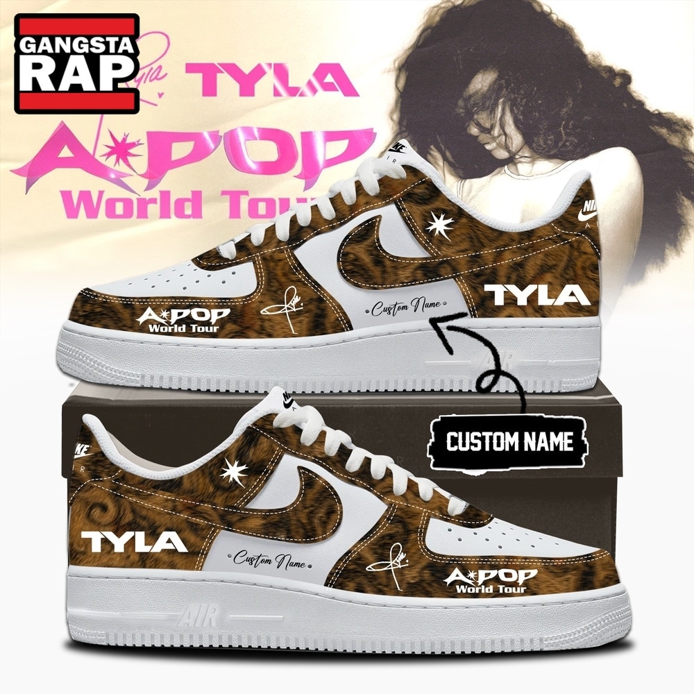 Tyla A POP World Tour Signature 2026 Custom Name Air Force 1 Shoes Sneaker , Music Trending Shoes Tyla A Pop World Tour Signature 2026 Custom Name Air Force 1 Shoes Sneaker