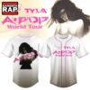 Tyla A POP World Tour Signature 2026 Special New Baseball Jersey , Music Fans Jersey Shirt Tyla A Pop World Tour Signature 2026 Special New Baseball Jersey