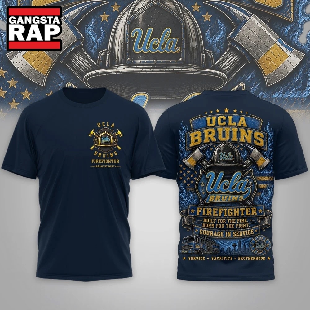 UCLA Bruins 2026 NCAA Firefighter Built for the Fire 3D Shirt , NCAA 3D Shirt Ucla Bruins 2026 Ncaa Firefighter Built For The Fire 3D Shirt