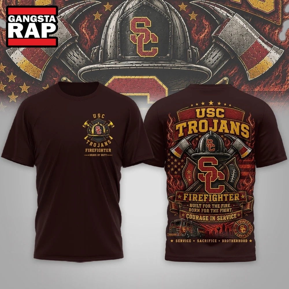 USC Trojans 2026 NCAA Firefighter Built for the Fire 3D Shirt , NCAA 3D Shirt Usc Trojans 2026 Ncaa Firefighter Built For The Fire 3D Shirt