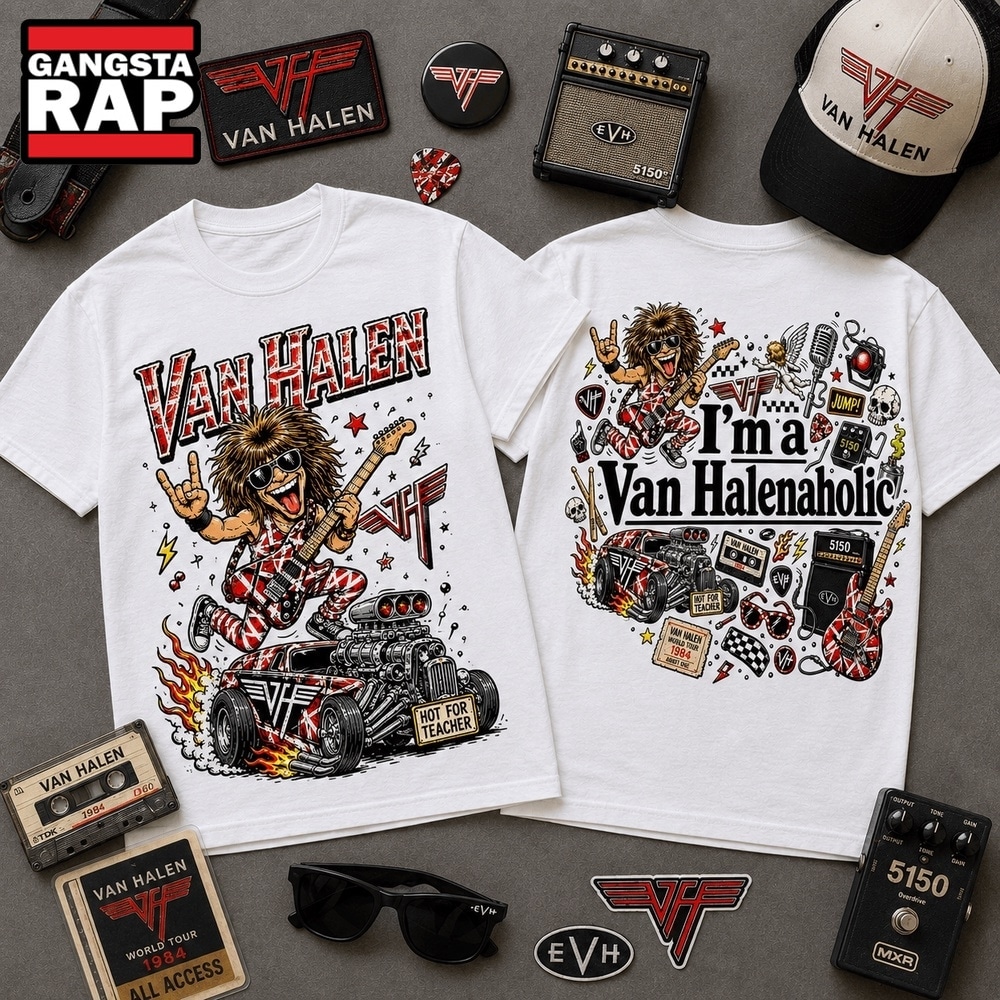 Van Halen I’m a Van Halenaholic Vintage 3D Shirt , Music Trending 3D Shirt Van Halen I M A Van Halenaholic Vintage 3D Shirt