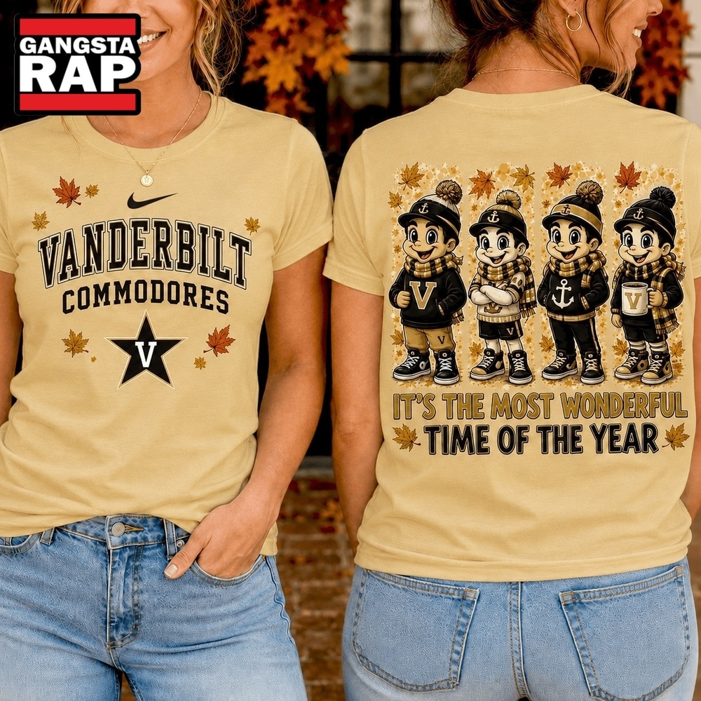 Vanderbilt Commodores 2026 NCAA Autumn Festive Cheer T Shirt , NCAA 3D Shirt Vanderbilt Commodores 2026 Ncaa Autumn Festive Cheer T Shirt