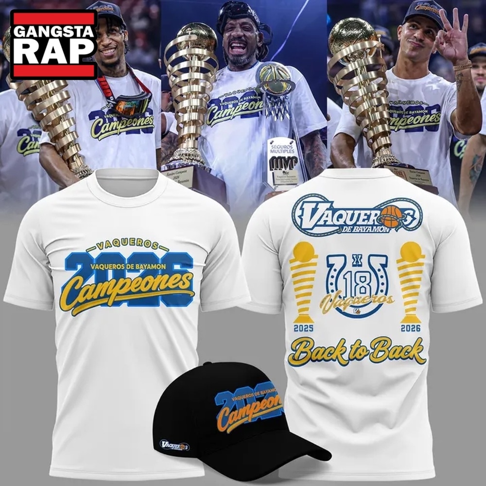 Vaqueros de Bayamon 2026 BSN Champions White T Shirt, Trending Design Shirt Vaqueros de Bayamon 2026 BSN Champions White T Shirt, Trending Design Shirt