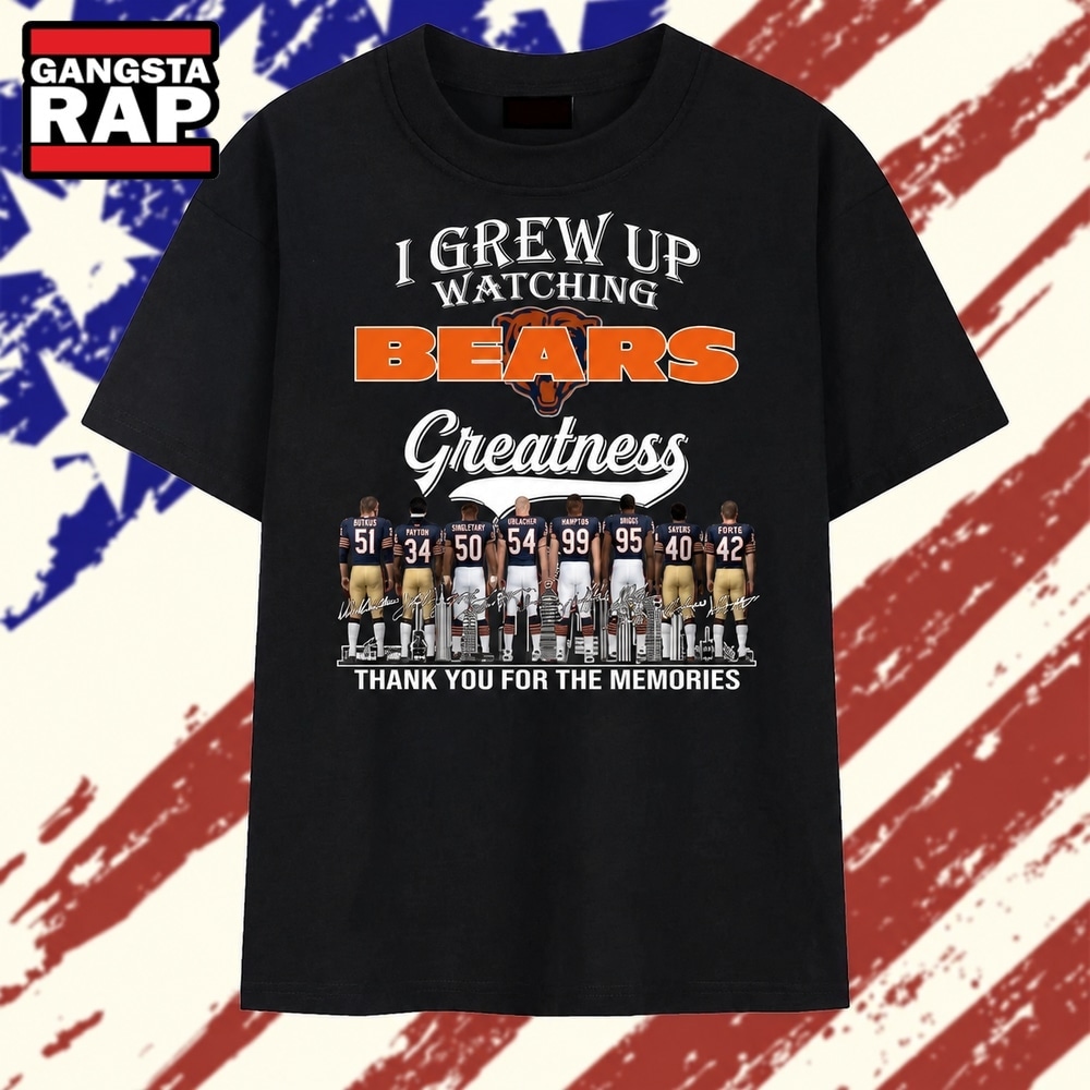 Vintage Chicago Bears I Grew Up Watching Greatness Signatures T Shirt, Trending 2D Shirt Vintage Chicago Bears I Grew Up Watching Greatness Signatures T Shirt, Trending 2D Shirt