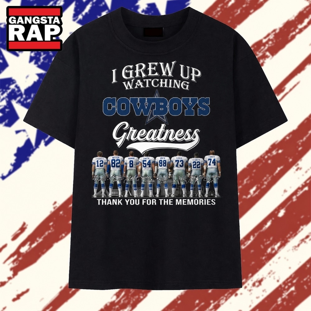Vintage Dallas Cowboys I Grew Up Watching Greatness Signatures 2026 T Shirt, Trending 2D Shirt Vintage Dallas Cowboys I Grew Up Watching Greatness Signatures 2026 T Shirt, Trending 2D Shirt