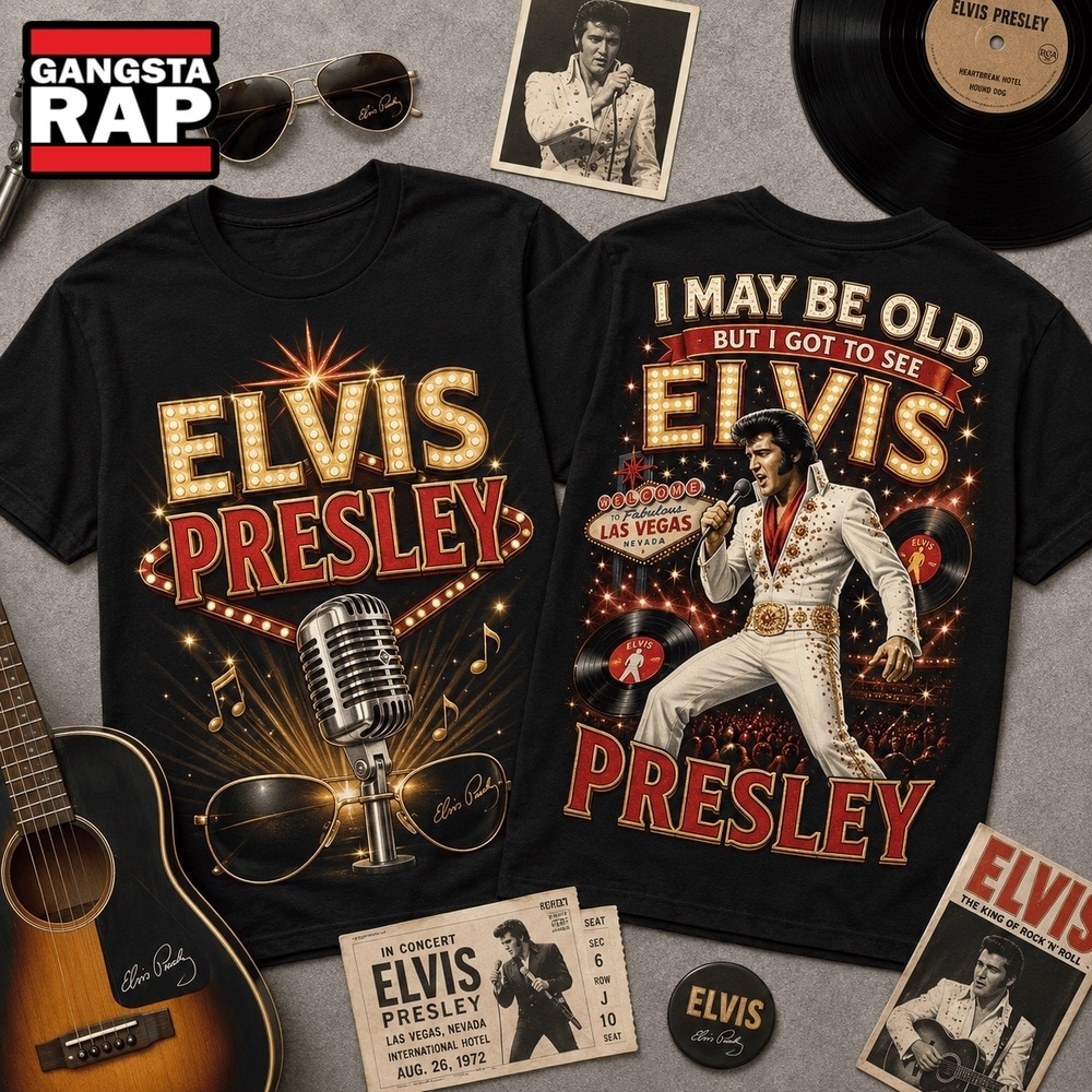 Vintage Elvis Presley I May Be Old Graphic 3D Shirt , Music Trend Shirt Vintage Elvis Presley I May BE Old Graphic 3D Shirt
