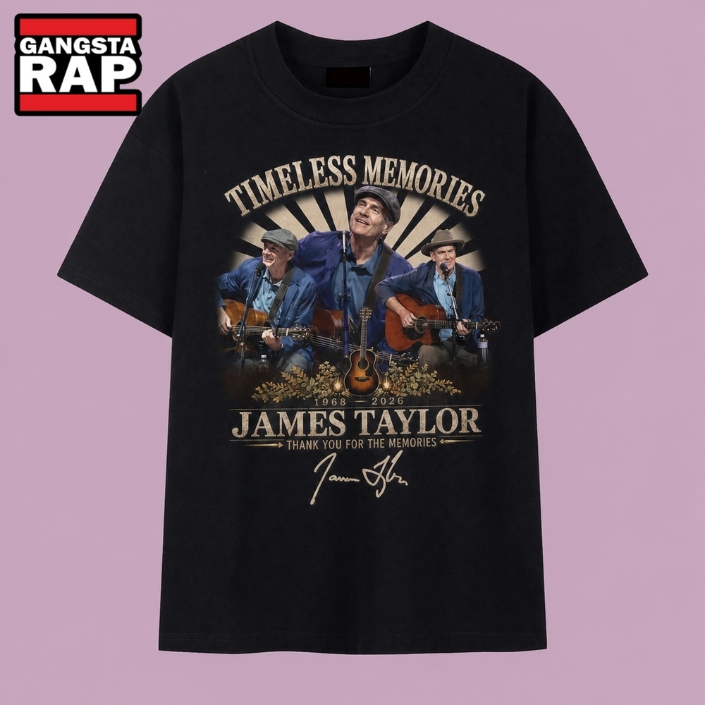 Vintage James Taylor Timeless Memories 1968 2026 Signatures T Shirt, Music 2D Shirt Vintage James Taylor Timeless Memories 1968 2026 Signatures T Shirt
