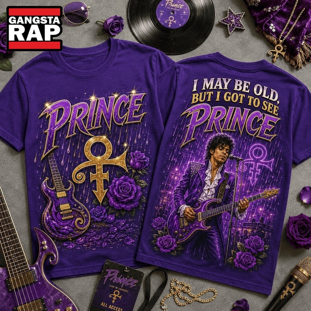 Vintage Prince I May Be Old Graphic 3D Shirt , Music Trending 3D Shirt Vintage Prince I May BE Old Graphic 3D Shirt