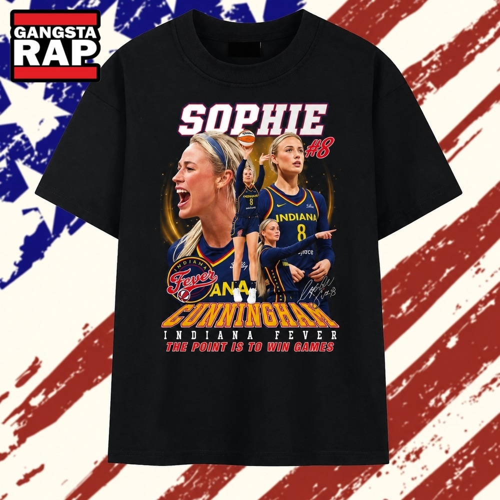 Vintage Sophie Cunningham #8 Indiana Fever WNBA Basketball 2026 T Shirt , Trending 2D Shirt Vintage Sophie Cunningham 8 Indiana Fever Wnba Basketball 2026 T Shirt