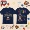 Virginia Cavaliers NCAA Autism Awareness Puzzle Ribbon T Shirt , NCAA 3D Shirt Virginia Cavaliers Ncaa Autism Awareness Puzzle Ribbon T Shirt
