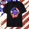 Washington Huskies American flag ripped chest , Trending 2D Shirt Washington Huskies American Flag Ripped Chest