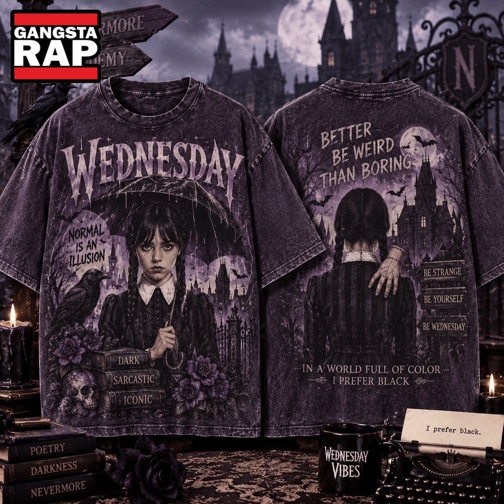 Wednesday, Better Be Weird Than Boring, Normal Is An Illusion 3D Shirt, Trending 3D Music Shirt Wednesday, Better Be Weird Than Boring, Normal Is An Illusion 3D Shirt, Trending 3D Music Shirt