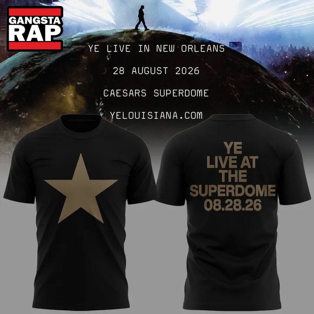 Ye Live At The Superdome Shirt, 2026 Ye Live Concert Tour Black T Shirt, Trending 3D Music Shirt YE Live AT The Superdome Shirt 2026 YE Live Concert Tour Black T Shirt