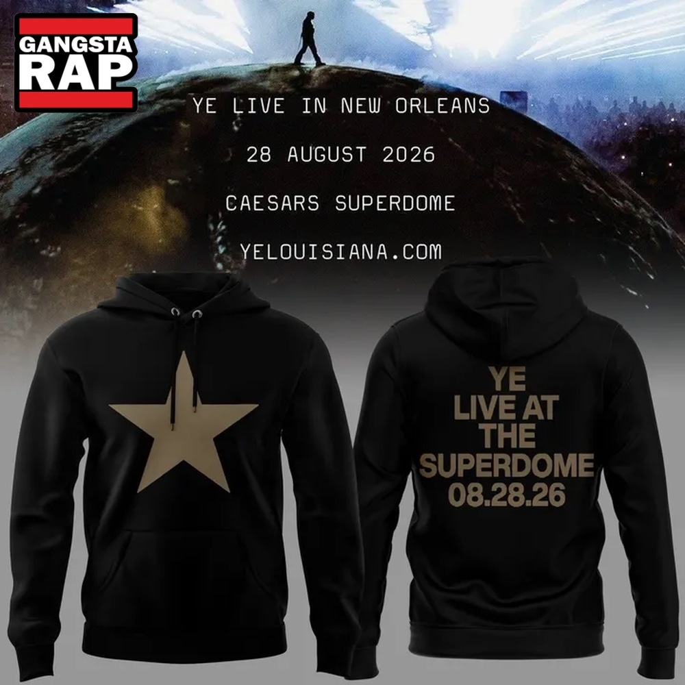 Ye Live Concert Tour At The Superdome 2026 Hoodie, Trending 3D Music Shirt YE Live Concert Tour AT The Superdome 2026 Hoodie