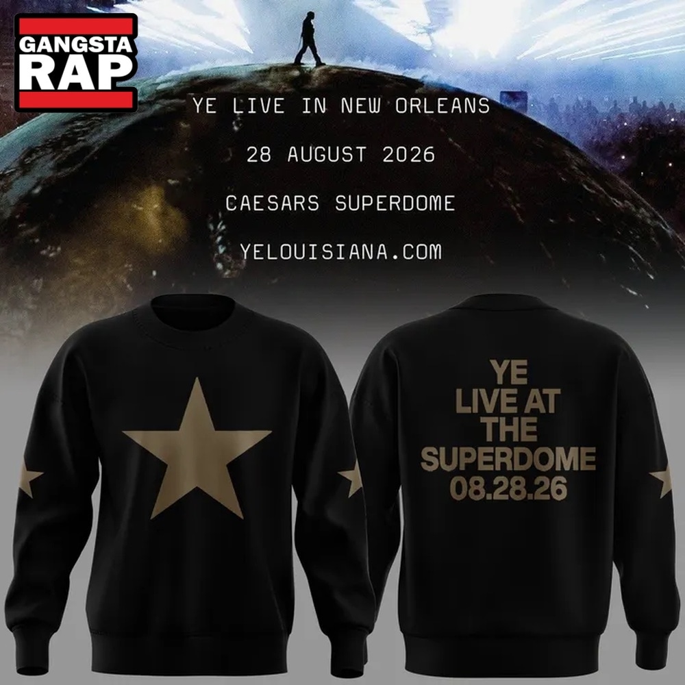 Ye Live Concert Tour At The Superdome 2026 Sweatshirt, Trending 3D Music Shirt YE Live Concert Tour AT The Superdome 2026 Sweatshirt