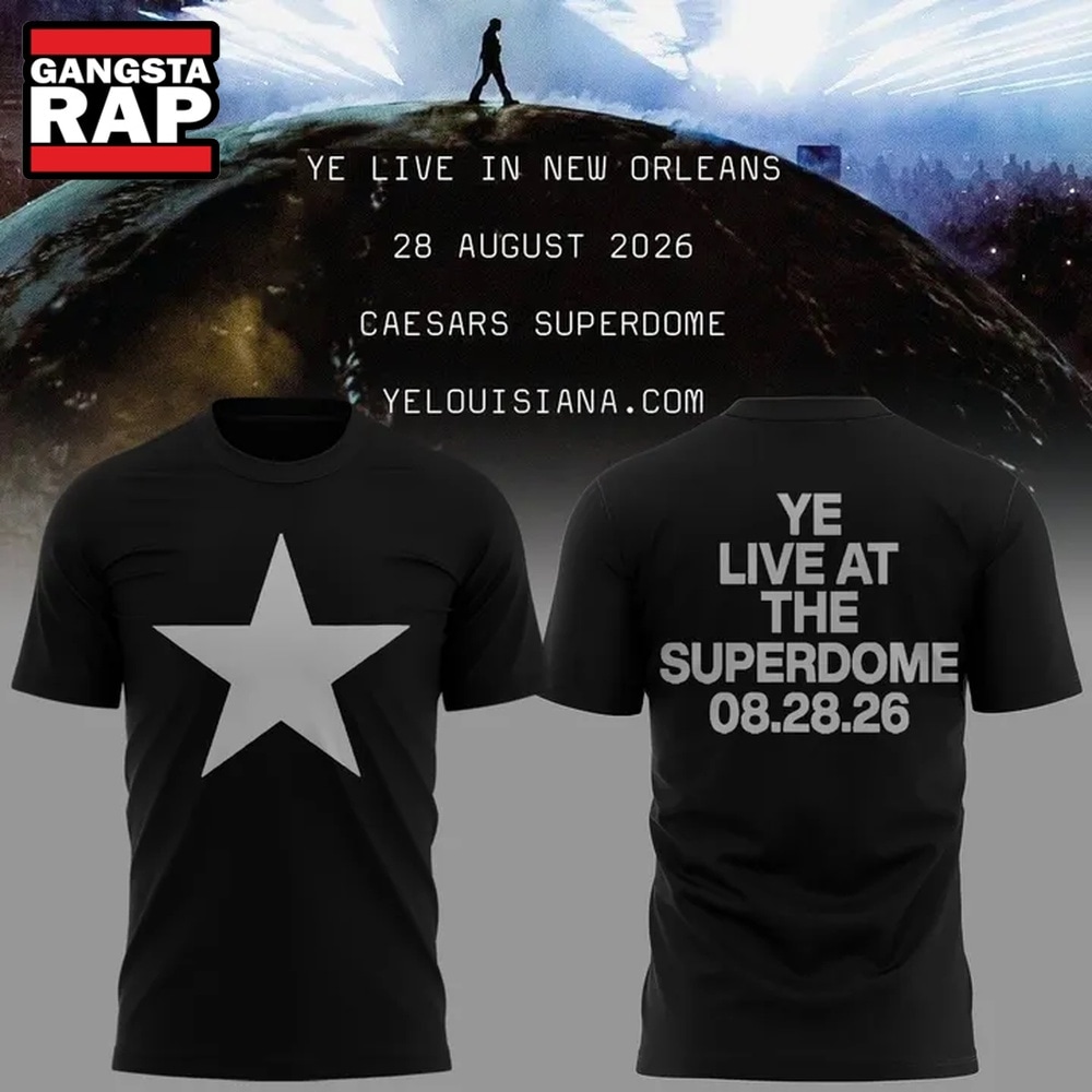 Ye Live Concert Tour At The Superdome 2026 T Shirt, Trending 3D Music Shirt YE Live Concert Tour AT The Superdome 2026 T Shirt