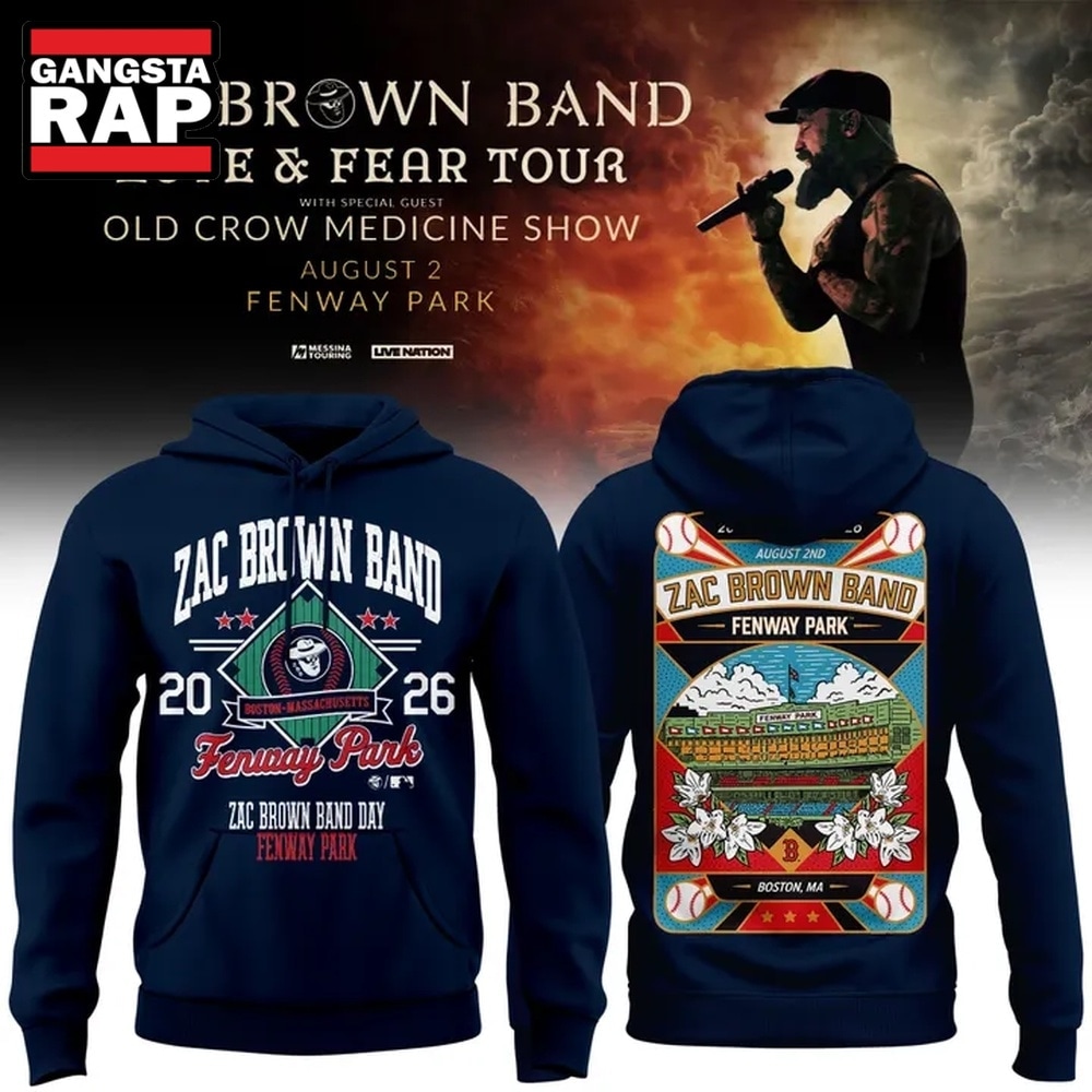 Zac Brown Band x Boston Red Sox Fenway Park Love & Fear Tour 2026 Navy Hoodie , Music Trending 3D Shirt Zac Brown Band X Boston Red Sox Fenway Park Love Fear Tour 2026 Navy Hoodie